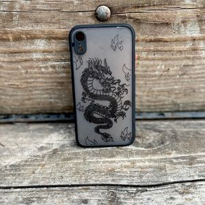 Frosted dragon pattern phone case for iphone.